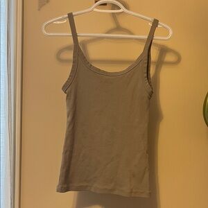 H&M taupe basic tank top